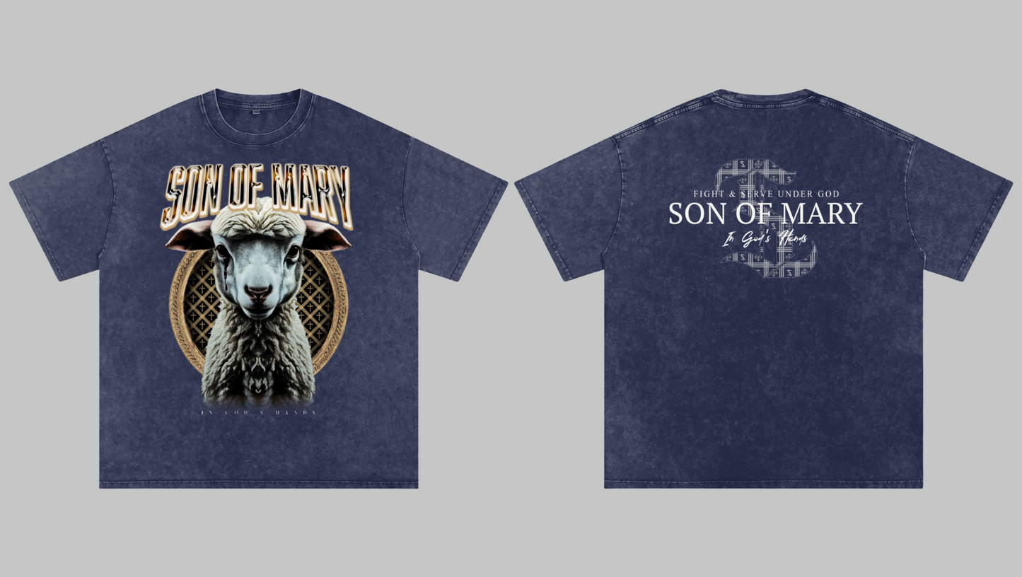 Son of Mary – “Fight & Serve” Lamb Tee (Gray Edition)