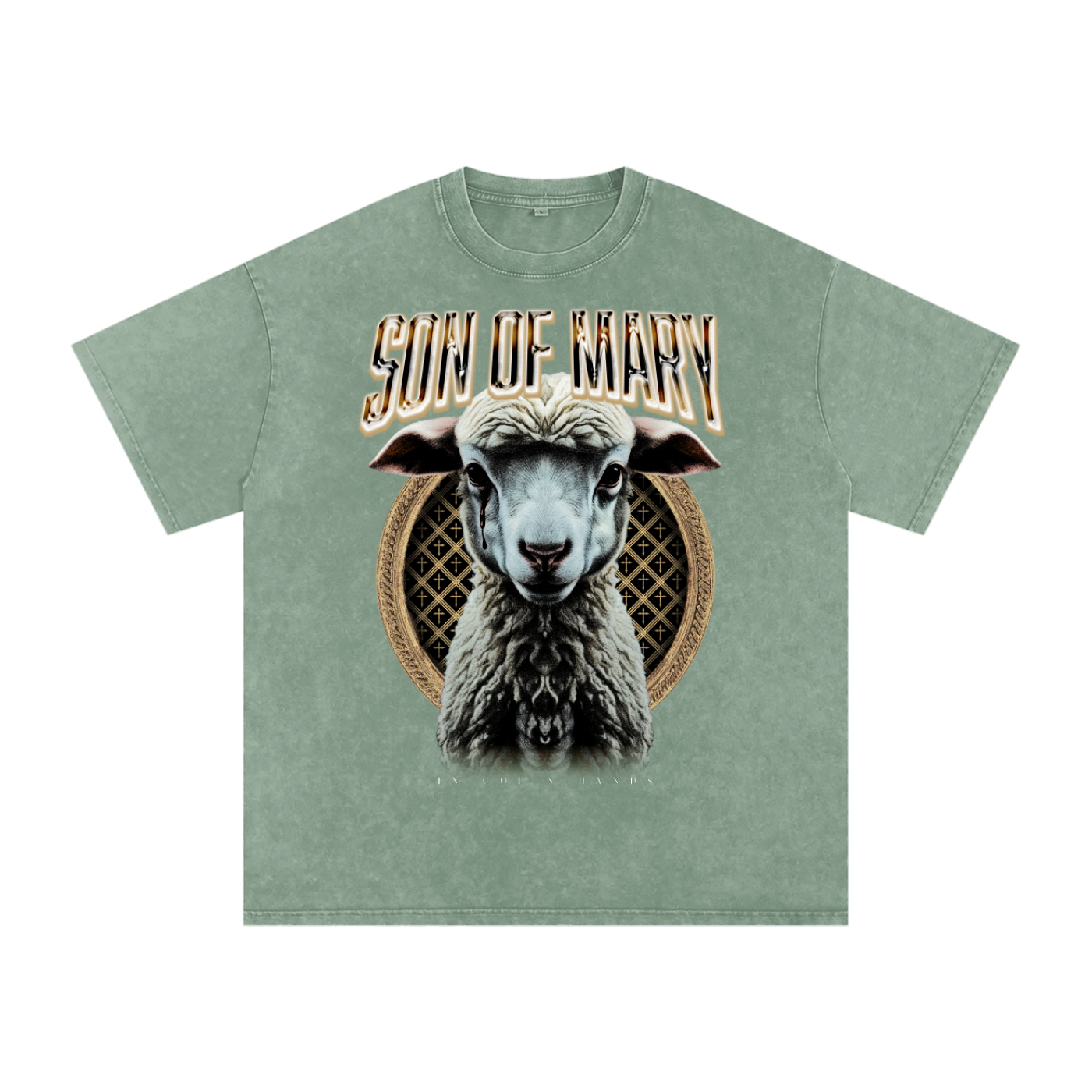 Son of Mary – “Fight & Serve” Lamb Tee (Gray Edition)
